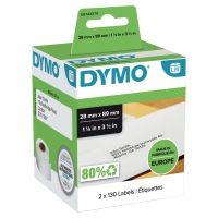 Adresseetiketter Dymo LabelWriter, 28 x 89 mm, 2 ruller a 13