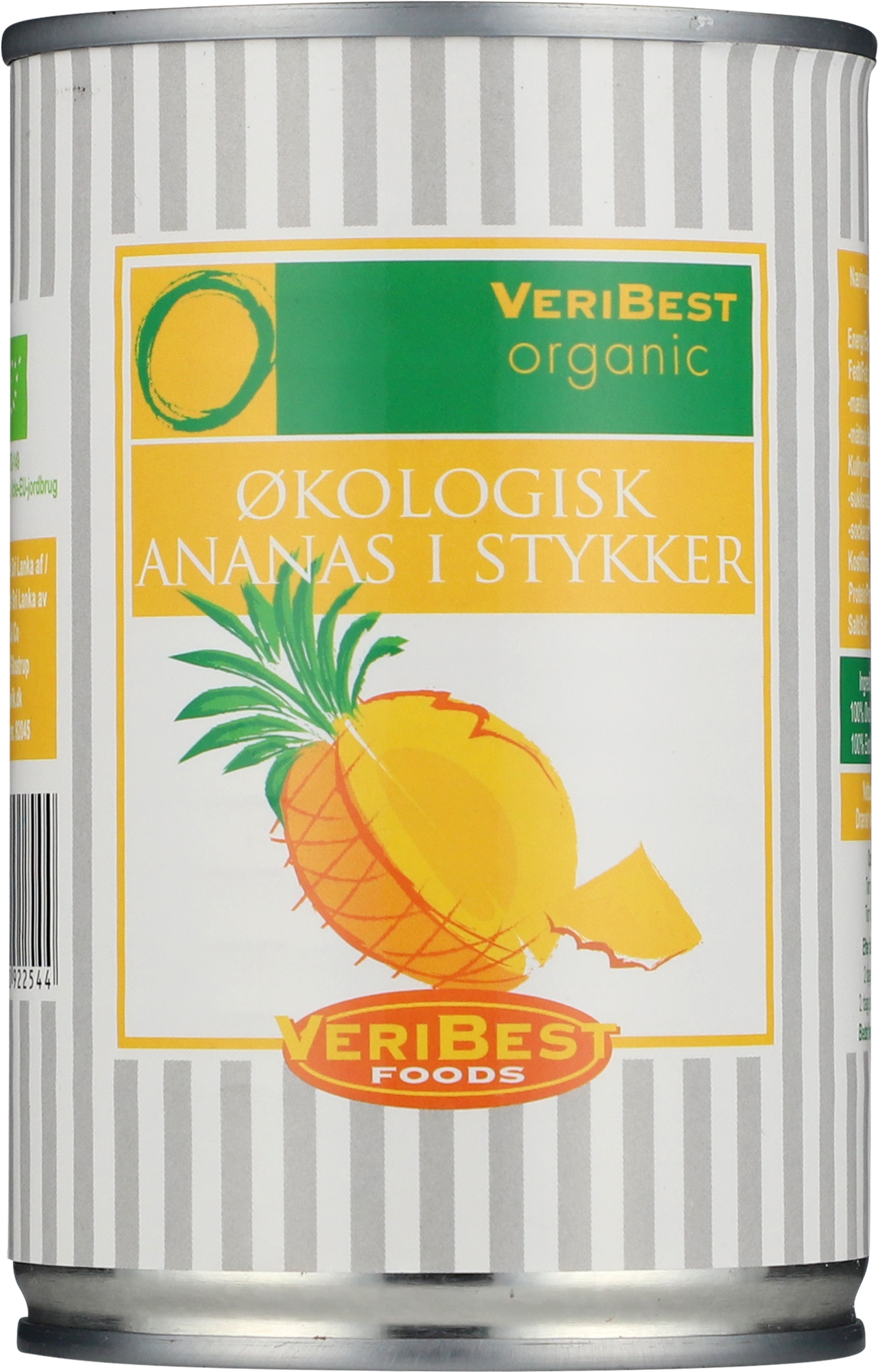 Ananas stykker i juice økologisk Veribest original
