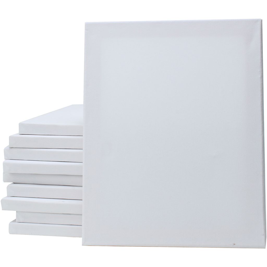 Malerlærred, hvid, D: 1,8 cm, str. 40x50 cm, 280 g, 20 stk./
